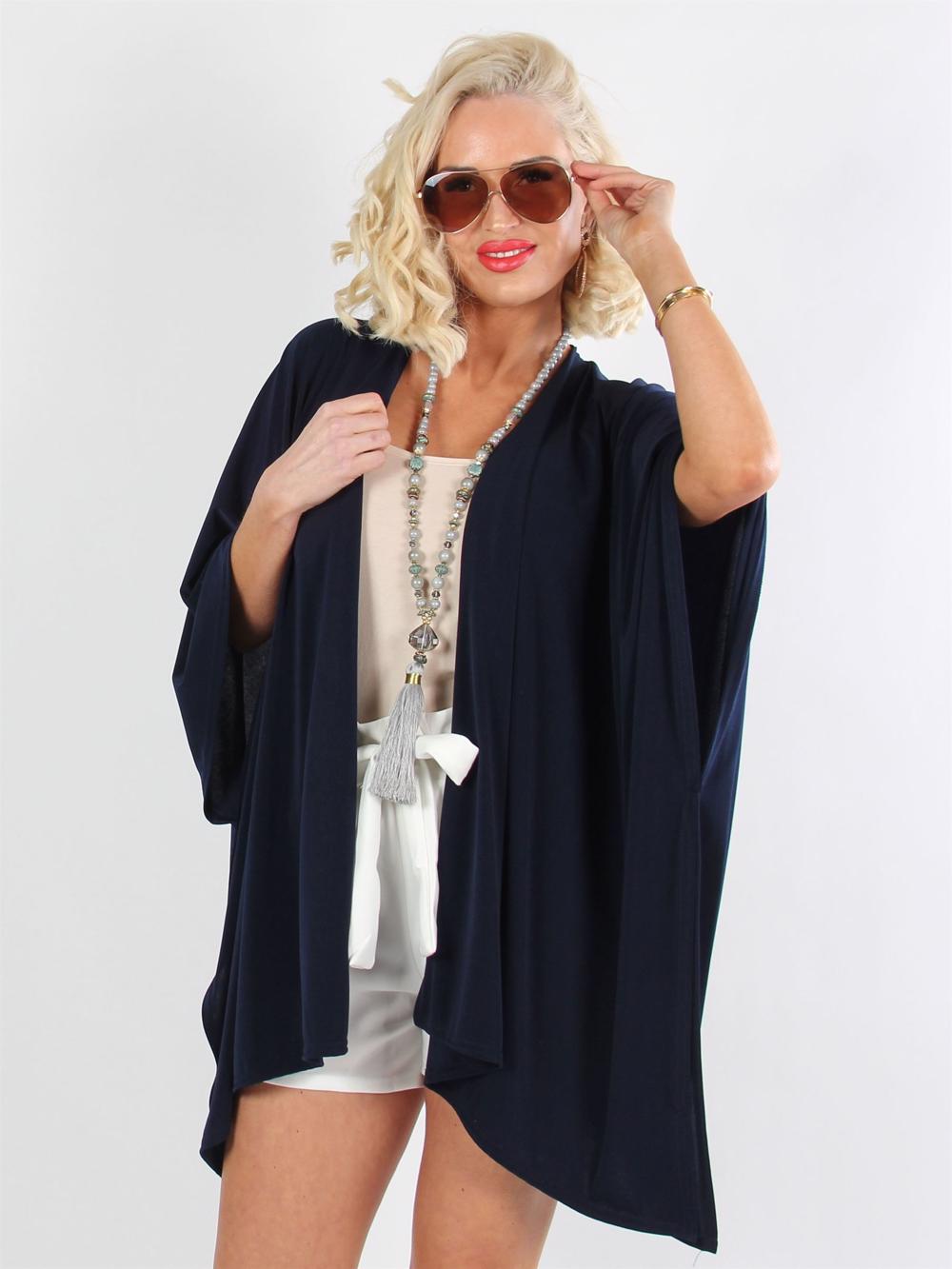 Lima - Plain armygrøn løs cardigan